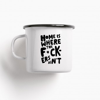 typealive / Emaillebecher Tasse / Home Is Where