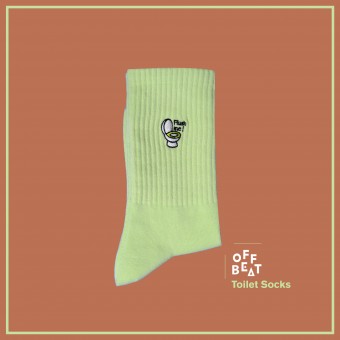 Gerippte Flush Me, Toilette Socken von Offbeat