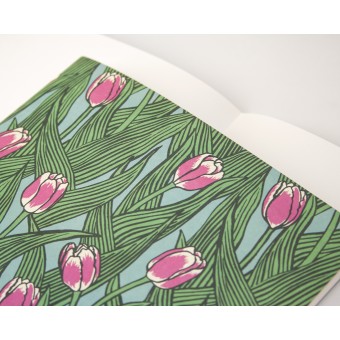 Notizheft A5 Tulpen-Muster // Papaya paper products