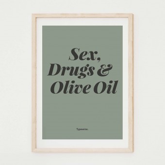Küchenposter »Olive Oil« DIN A2 von Typewine
