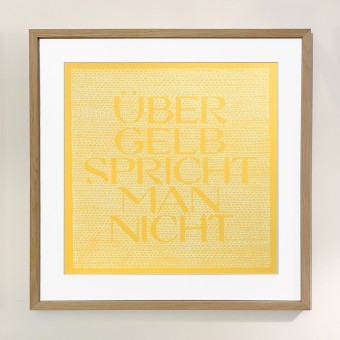 Limitierter Siebdruck „Über Gelb spricht man nicht“ – Teil der vierteiligen Reihe „Gelb regiert die Welt“