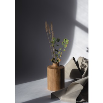 Handgedrechselte Vase VA006 aus Eiche – Studio Fiatal