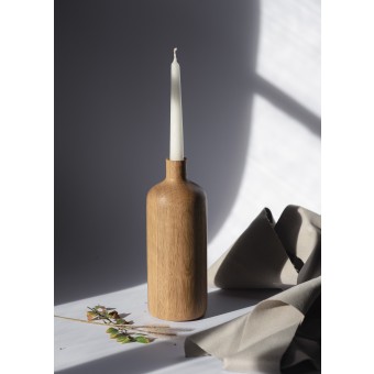 Handgedrechselte Vase VA012 aus Eiche - Studio Fiatal