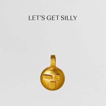 related by objects - vibe necklace - let’s get silly - 925 Sterlingsilber - goldplattiert 