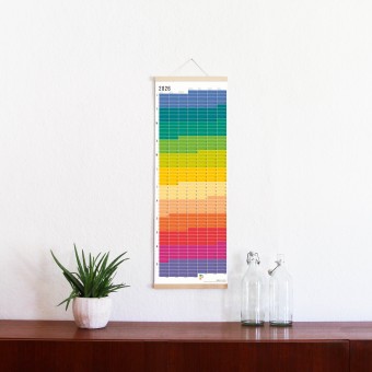 Wandkalender 2026 „Regenbogen“ Jahresplaner | Limited Edition | 100% Recyclingpapier | Deutsch-Englisch | Rückseite „Blue Hour“