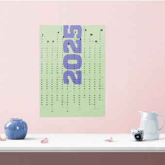 Wandkalender 2025 und 2026, 24 Monate verwendbar, A1-Jahresplaner, 2-Jahres-Kalender, Halbjahre abtrennbar // sperlingB.design