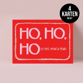 typealive / Weihnachtskarten 4er Set / Ho Ho Ho-ly Shit