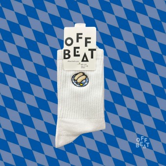 Bestickt Weisswurst Socken von Offbeat