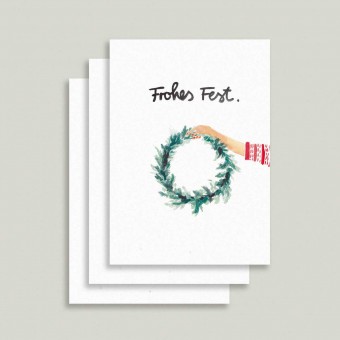 Farina Kuklinski • 3er Postkarten Set • Winterkranz