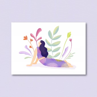 Yoga Flow / Postkarte A6 / Svea Hansohn Illustration
