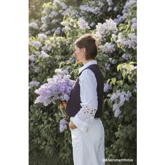 ZACAMO - Weste • Leinen • pflaumengrau