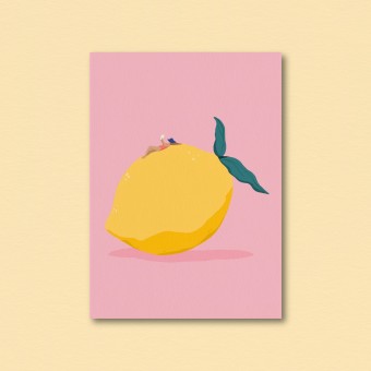 Zitrone / Postkarte A6 / Svea Hansohn Illustration
