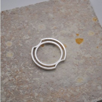 Ring "Kanalisiert" aus Silber von DOPPELLUDWIG