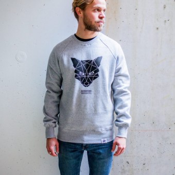 ÄSTHETIKA Sweatshirt - THE FOX grey/black