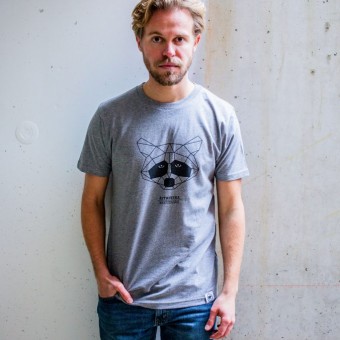 ÄSTHETIKA T-Shirt - THE RACCOON grey/black