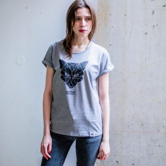 ÄSTHETIKA T-Shirt Roll Up - THE FOX grey/black