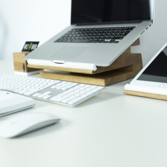 Desk Organizer stando, Laptop Stand | Apple Macbook Ständer | Holzbutiq