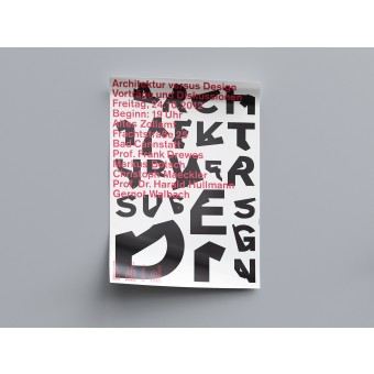 hinzkunst Plakat „Architektur versus Design“ DIN A1