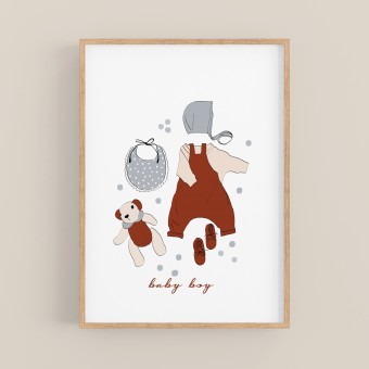 hasenkinder - Poster "baby boy" DIN A4