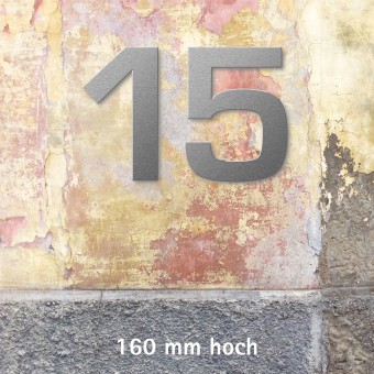 Keilbach Hausnummer big.number.160 aus Edelstahl, Ziffernhöhe 16 cm