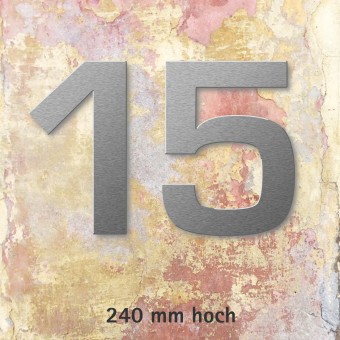 Keilbach Hausnummer big.number.240 aus Edelstahl, Ziffernhöhe 24 cm