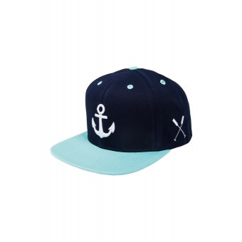 HOME IS WHERE YOUR HEART IS. – Anker Snapback Cap "Wonderland" (NAVY BLUE/MINT)