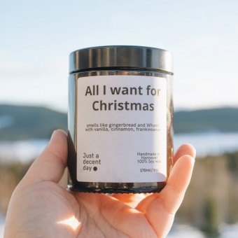 All I want for Christmas - Duftkerze - Handmade - Sojawachs - Just a decent day
