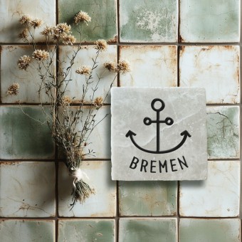 Stadtliebe® | Bremen Marmor Magnet „Bremen Anker“
