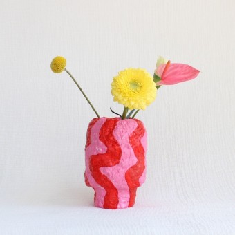 Catchup Studios - nachhaltige Vase - Red Waves Vase