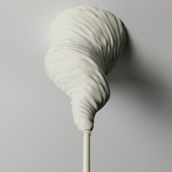 canopie® - Lampenbaldachin – Twister Gipsweiß