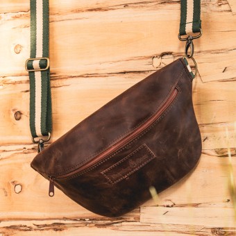 Crossbody Slingbag - chocolate/discovery (Leder) - Burning Love