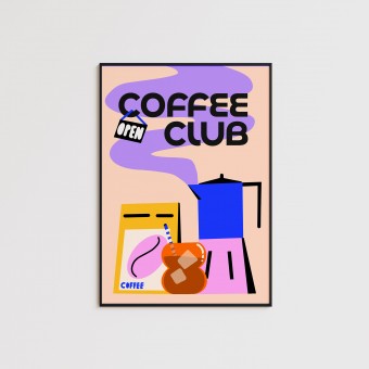 Girls in Motion Coffee Club Poster A3