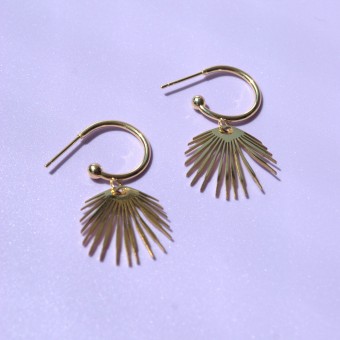 Sonnen-Creolen in Gold | Santoclay