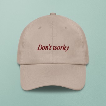 "Don‘t worky, be happy" Cap, beige – studio ciao