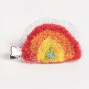 Regenbogen - Haarspange aus Filz von Ettmoln