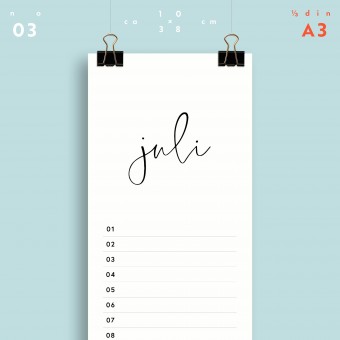 Geburtstagskalender Nr. 03 / immerwährend / frau rippe