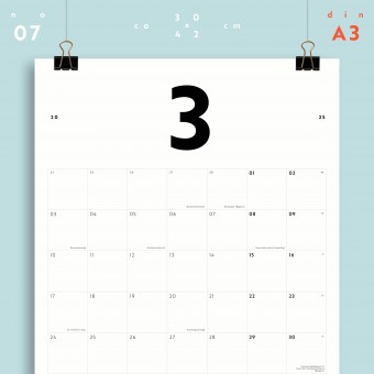 A3 Monatskalender Nr. 07 / ab sofort / frau rippe