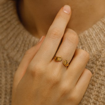 Anoa Ring Umarmung Hug Hände in Gold