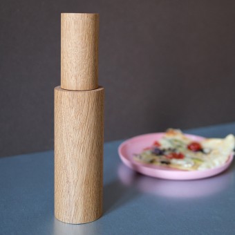 Gewürzmühle | gerade | Eichenholz | rundund