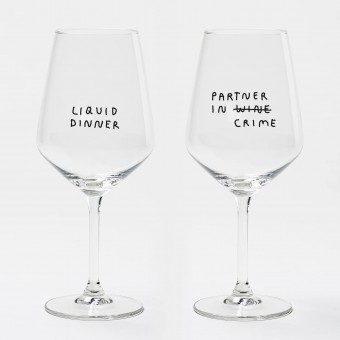 "Dinner for two" Weinglas-Bundle by Johanna Schwarzer × selekkt