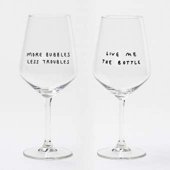 "Give Me Bubbles" Weinglas-Bundle by Johanna Schwarzer × selekkt