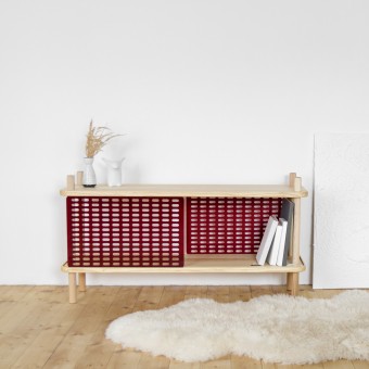 halblang | Lowboard „Blendend“ | Gitter Muster