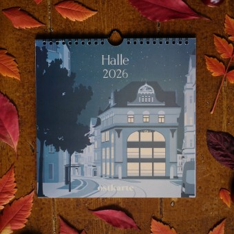 Halle Kalender 2026 - quadratisch, 21 x 21 cm | ostkarte