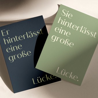 Set Große Lücke | 2er Set Klappkarten inkl. Umschlag | heartfelt paper & co