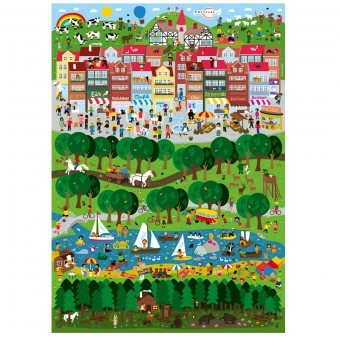 Human Empire Stadt Land Fluss Poster (50x70cm)