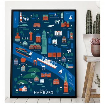 Rund um Hamburg Poster (50x70cm) Human Empire
