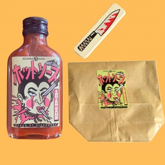 Hot Sauce "Namakubi Ichien San" - Scharfe Chili Soße mit Scotch Bonnet Chili - in Geschenkverpackung -  Heldbergs Games