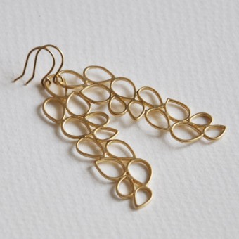 nahili OHRRINGE "drippel di drop"  Gelbgold, goldene Tropfen Ohrschmuck