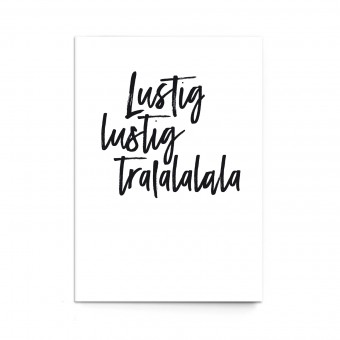 sonst noch was? Postkarte "Lustig Lustig Tralalala" (3er Set)