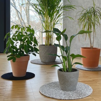Keilbach Blumentopfunterlage flora-l, Ø 40cm, nur 9mm dick, schützt empfindliche Böden
